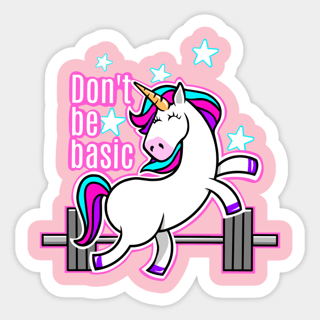 Don't be basic Sticker by TimAddisonArt